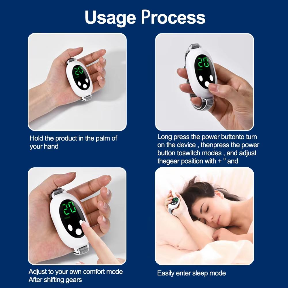 Smart Handheld EMS Pulse Sleep Massager - Portable Insomnia Relief, Stress Reduction & Home Use