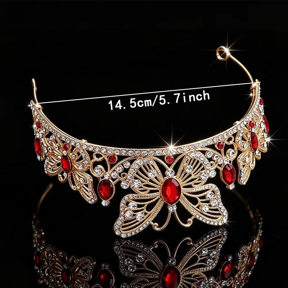Gold Plated Bridal Tiara Crown Adjustable Fit Bridal Headpiece New Hair Crown Women