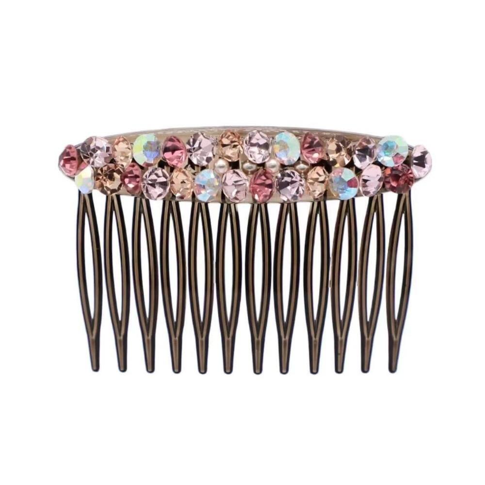 

New Fully Studded Hair Combs Non-Slip Headwears Comb Clip Multicolored Hairpin for Princess Hair Accessories різнокольорові кольору