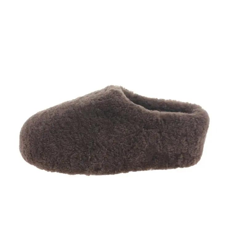 Women Winter Thick Sole Warm Fluffy Slippers Fashion Cozy Indoor House Slides Woman Increase Non Slip Plush Warm Cotton Slippers