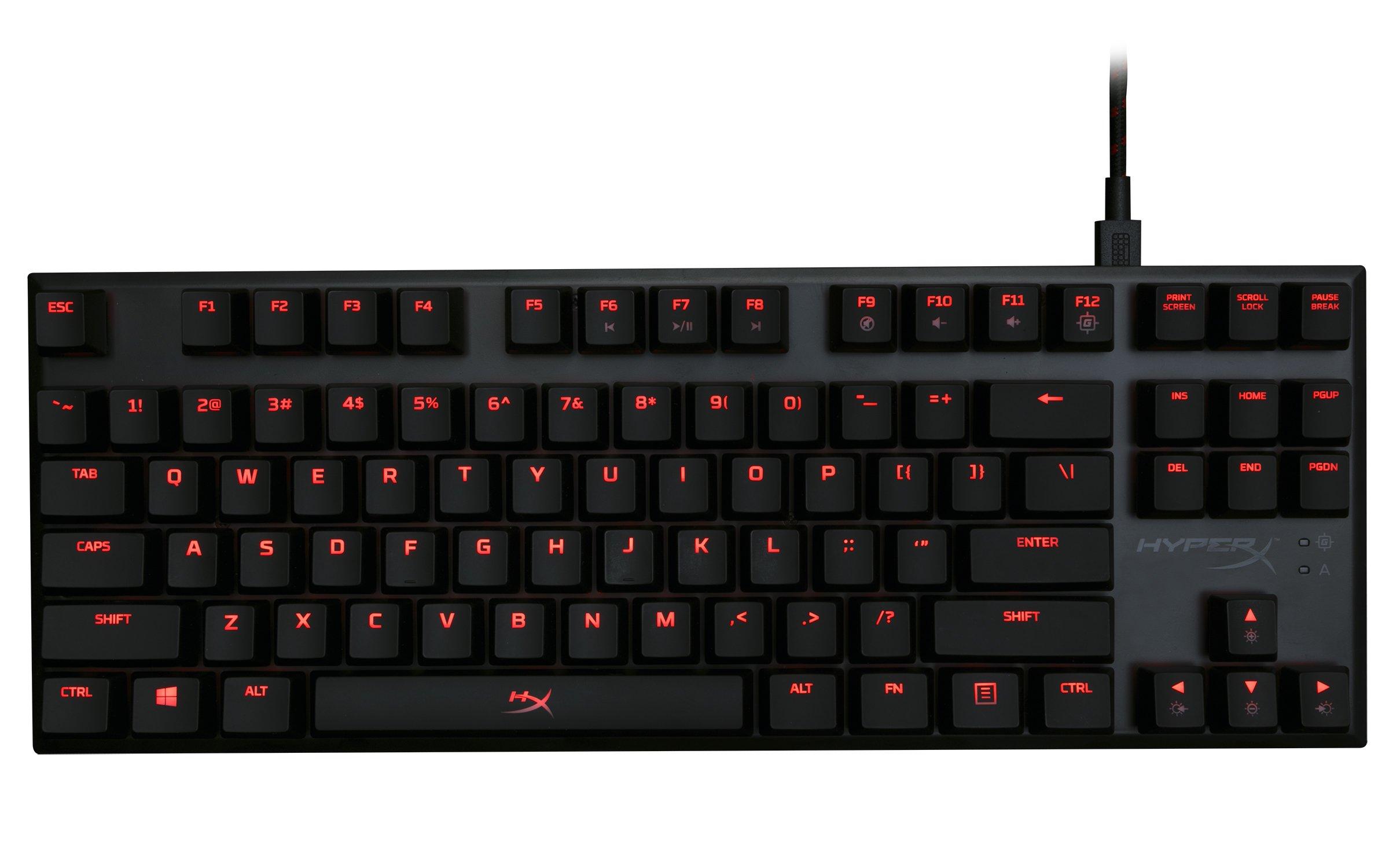 

HyperX Alloy FPS Pro Gaming Red LED for FPS Tenkeyless Keyboard, Switch, Backlight, Games, 2-Year Warranty, HX-KB4RD1-US/R1, 87-Key