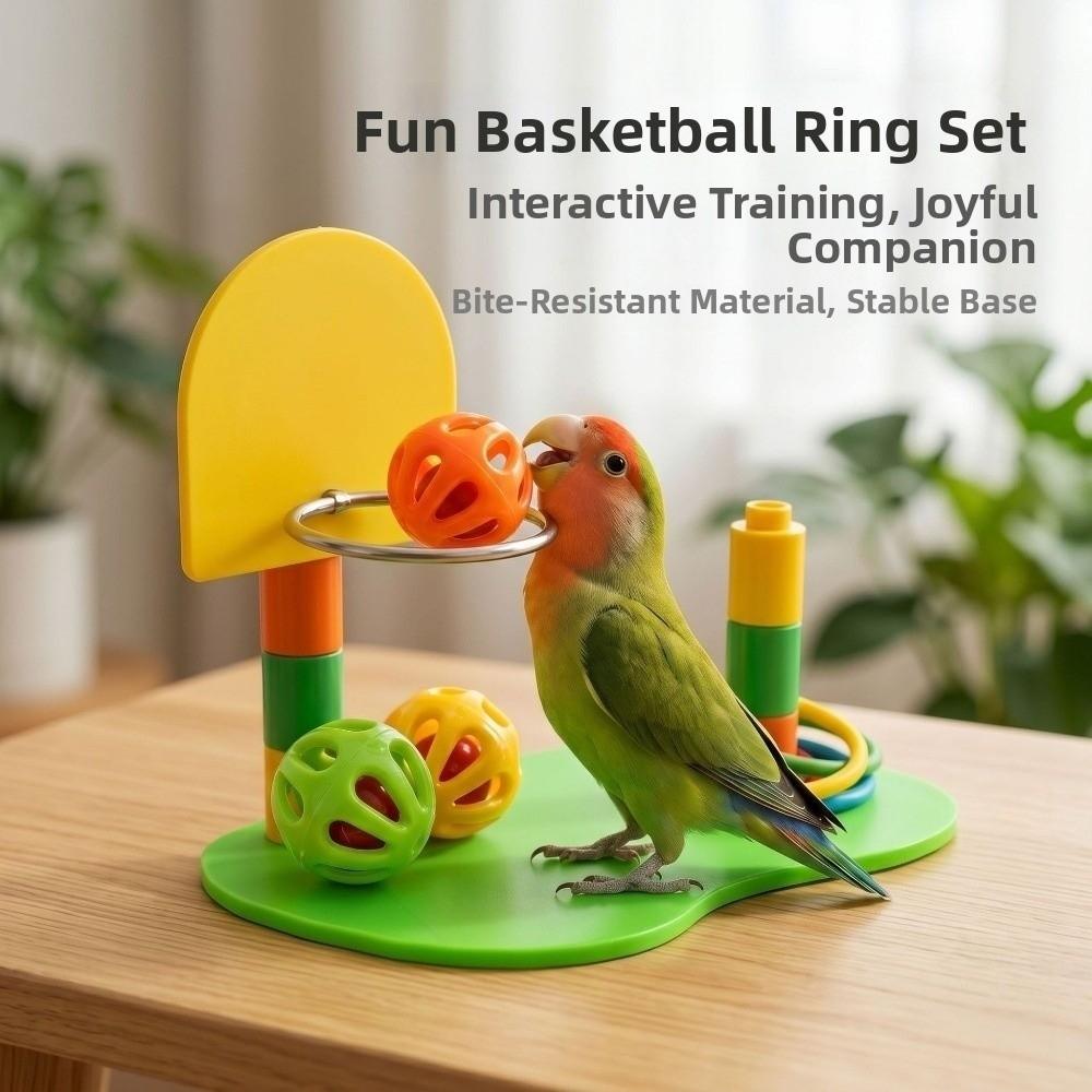 Multi-Piece Set Bird Puzzle Toy Colorful Ring Parrot Toy Bird Training Toy For Conure