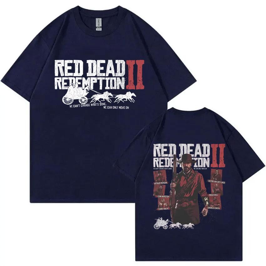 Game Player Red Dead Redemption 2 Tshirt Men Women Casual Vintage Cotton Short Sleeve T Shirts Unisex Fashion Oversized Tshirt