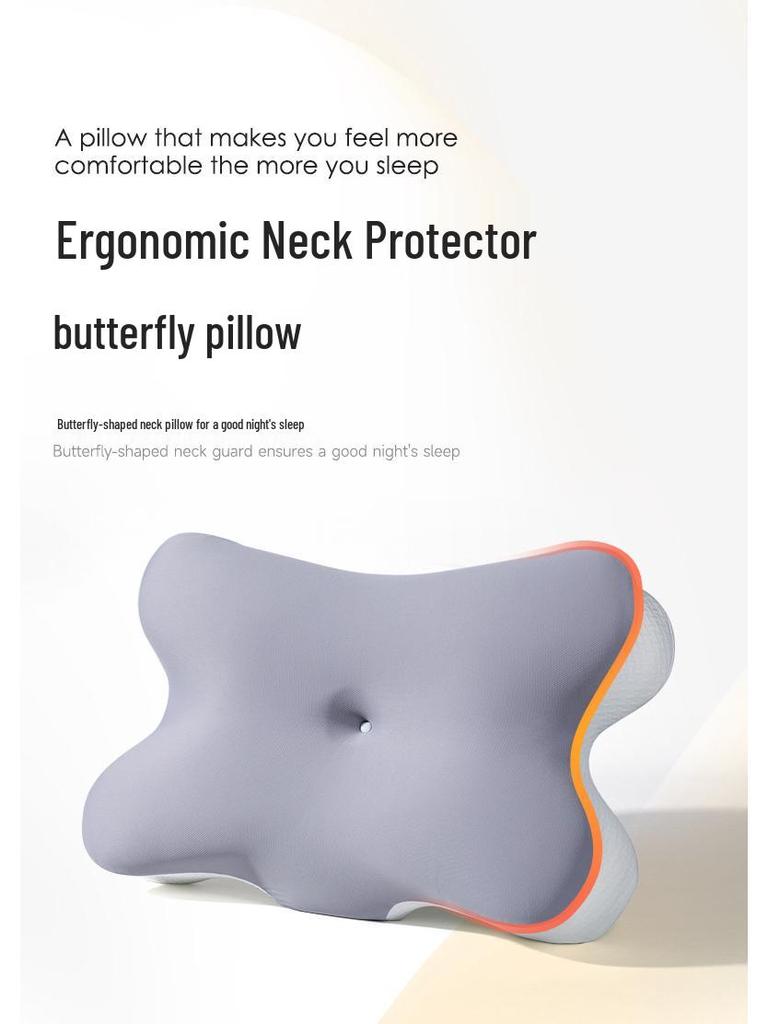 Memory Foam Butterfly Pillow for Side Sleepers - Neck Support & Sleep Aid