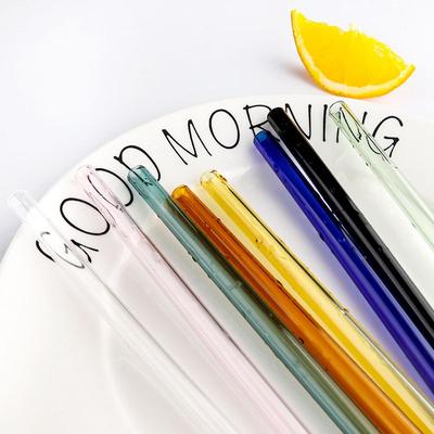 Bunte Glasstrohhalme, wiederverwendbarer Trinkhalm, umweltfreundlich, Strohhalm aus Borosilikatglas, Glas, Gastgeschenke, Bar, Trinkgefäße, Tube, Party