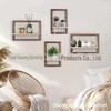 Square Wooden Wall-Mounted Shelf for Living Room Decor