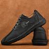 Men's Casual Leather Shoes, Large Size Handmade Shoes, Fashion Lace-up Business Men