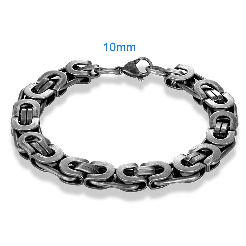 Vintage Armbänder Herren Edelstahl Curb Kubanische Kette Armreifen Modeschmuck Retro Armband Hand Zubehör Großhandel Geschenke