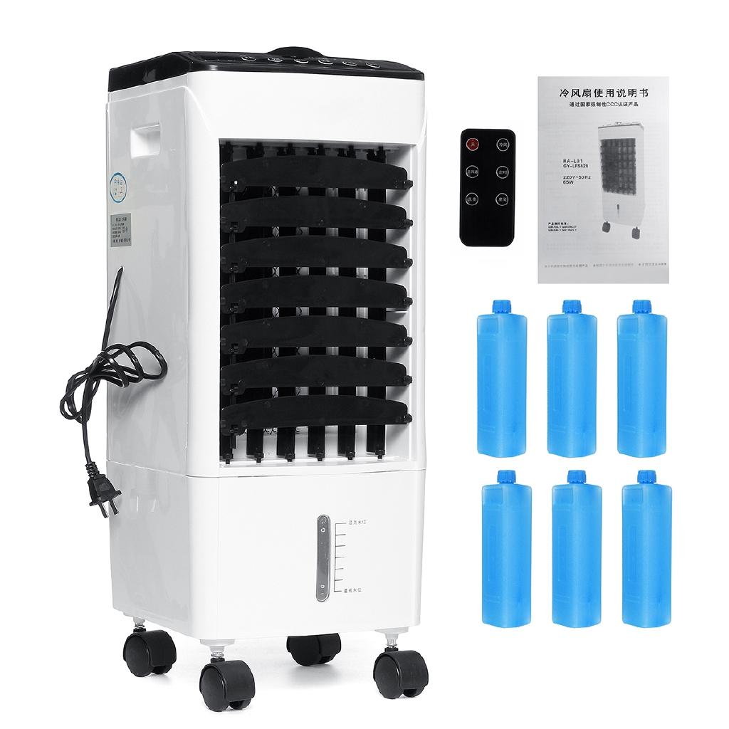 10L Tank Home Water Mobile Portable Air Conditioning Fan Humidifier Cooler ,Sleep Timer, 220V 65W, Bedroom Living Room Office