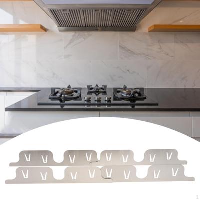 4 Pieces Stainless Steel Stovetop Gap Covers Edge Cover Heat Resistant Easy To Install Oven Side