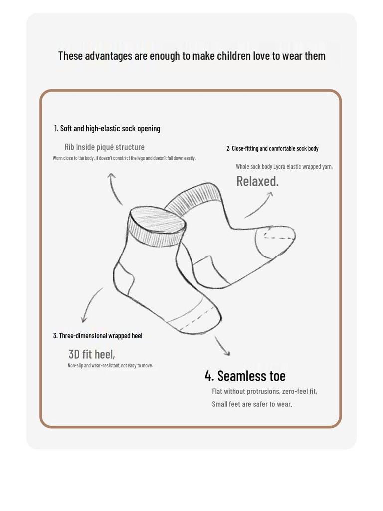 Nidoran Vinter 2025 Tykke Bomull Midt-legg Babysokker - Varm Frotte for Gutter