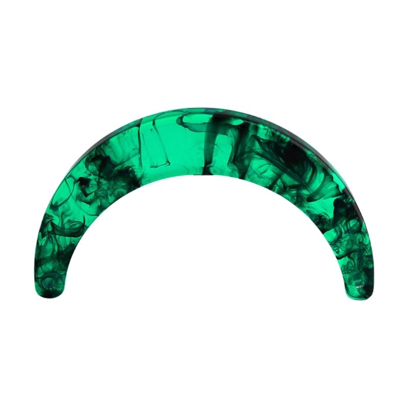 

Stylish Half Round Shaped Bag Handle Resins Comfortable Grip with Metal Buckle for Women s DIY Handbag Purse Crafting