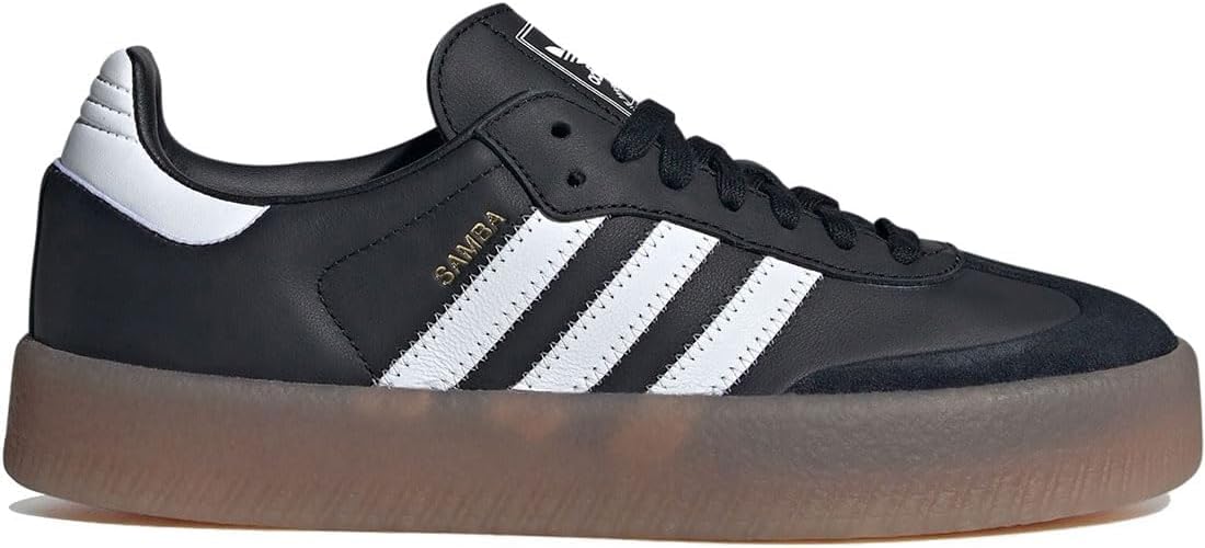 Adidas SAMBAE Core Size Sneakers, Black/Footwear White/Gold Metallic, JI1350, 22.5cm