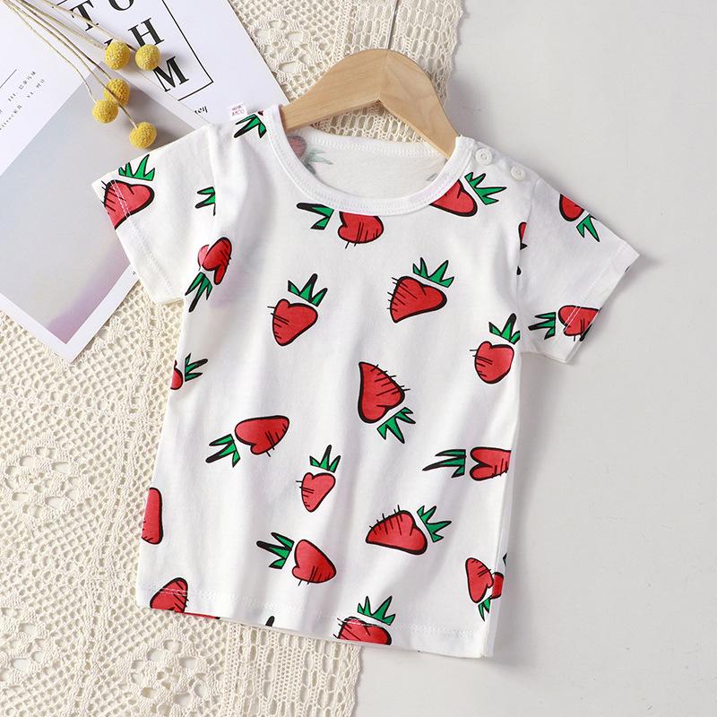 Summer Kids' Pure Cotton Short Sleeve T-shirt for Boys & Girls