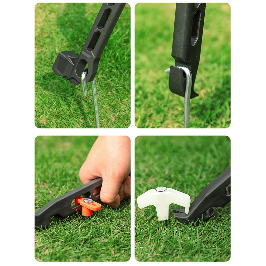 PE Camping Hammer with Stake Puller Hole Tent Stakes Hammer Anti-slip Lightweight for Camping Stakes Tent Pegs Garden