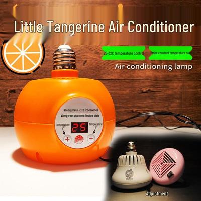 Small Orange Temperature-Controlled Heat Lamp for Reptiles