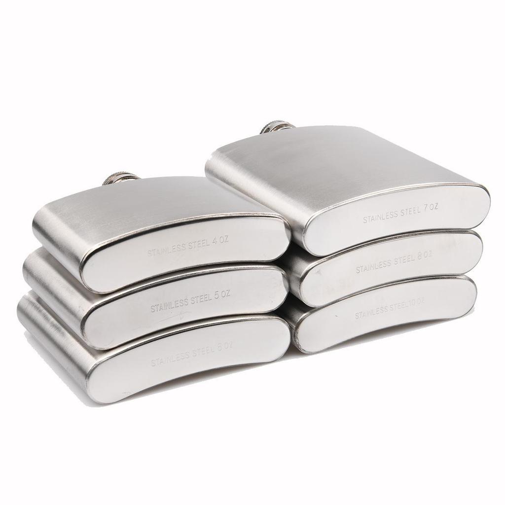 Men's Portable Outdoor Flask: 304 Stainless Steel Wine Bottle (4-10 Oz)