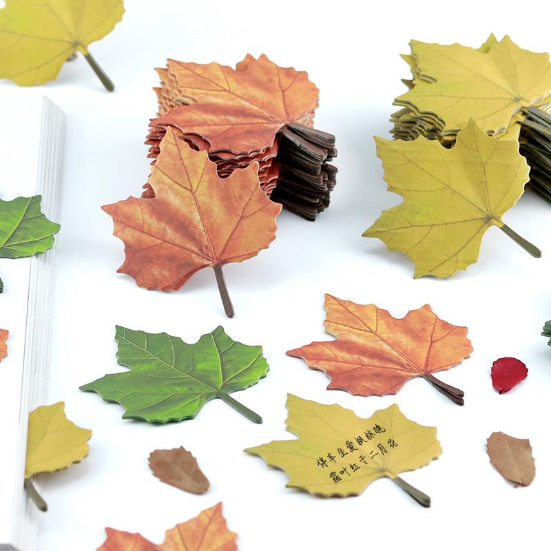 High-Value Maple Leaf Decorative Sticky Notes & Wall Stickers