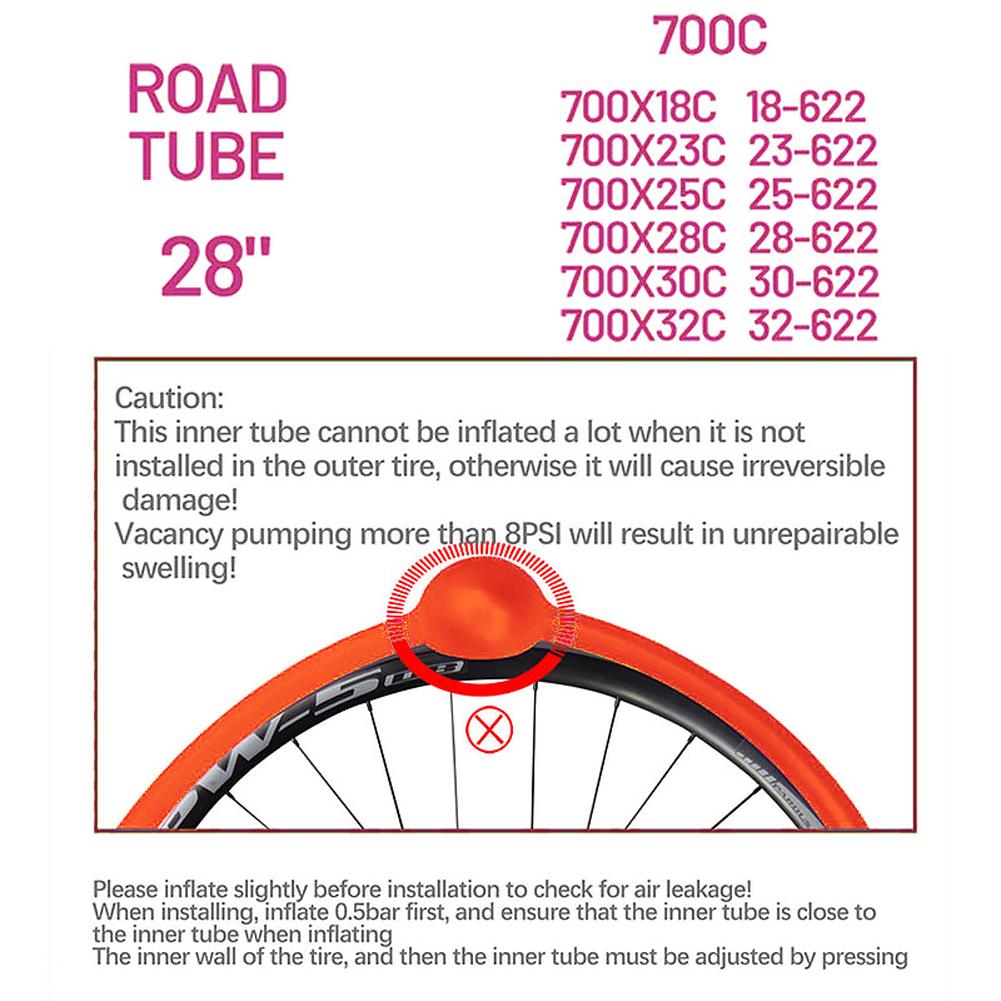 700c 45/65/85mm Lightweight Bicycle Inner Tube Presta Valve Road Bike Inner Tire Cycling Accessories