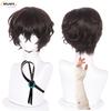High Quality Dazai Osamu Cosplay Wig Anime Cosplay Short Brown Heat Resistant Synthetic Hair Wigs + Wig Cap