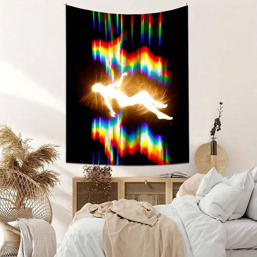 Falling Parallel World Tapestry Abstract Sexy Female Art Wall Backdrop for Living Room Bedroom Office Graduation Gift