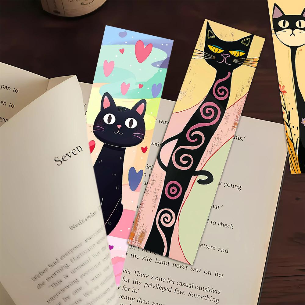 32pcs. Cartoon cat bookmarks, for reading assistance, suitable for Christmas, Halloween, teachers, readers, and birthday gifts