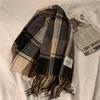 New Winter Classic Paid Scarf With Logo Women's Imitation Cashmere Korean Business Men's Student Scarf Shawl Wraps