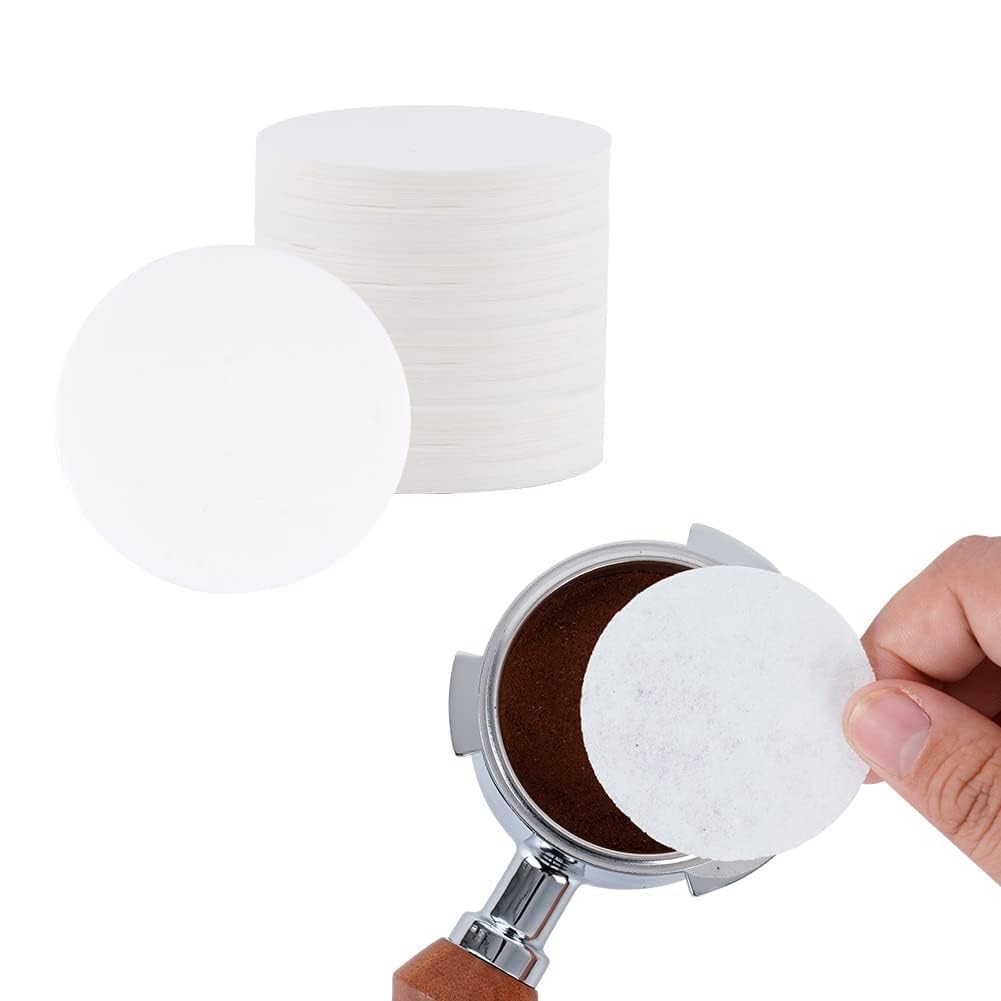 watchget Round Coffee Paper Disposable Replacement Paper for Espresso Pack Compatible with Espresso Makers and Moka 5 Packs 500-Piece Filters, 51mm,