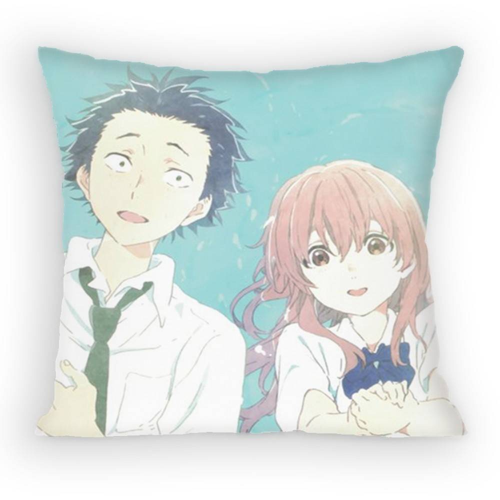 A Silent Voice Shoya Nishimiya Pillow Case Sofa Living Room for Bedroom Car Headboard Backrest Cushion Square Cushion Nap Time