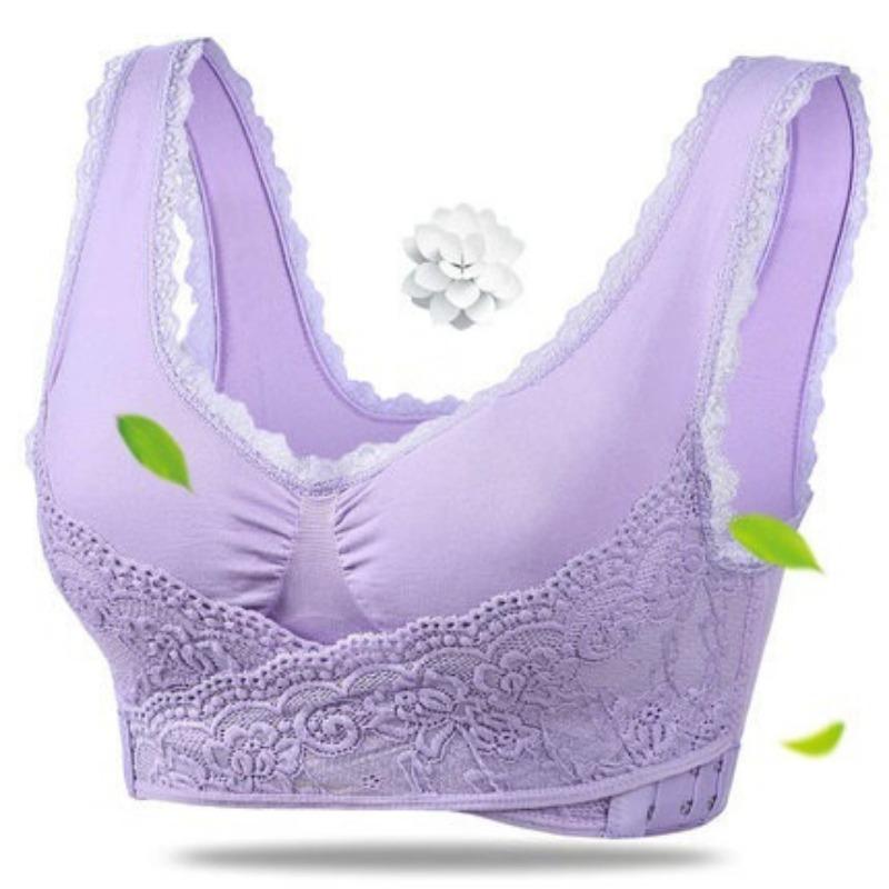 Front Cross Side Buckle Lace Gathered Wireless Sports Bra For Women Yoga Running Fitness