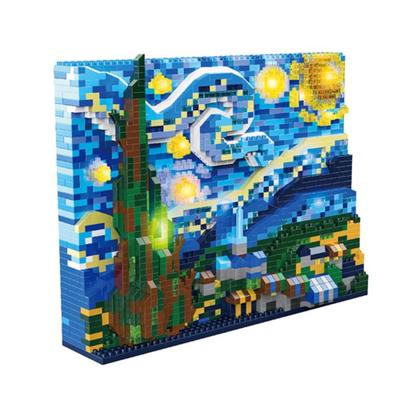 Food Object Nanoblocks - 3D Van Gogh's Starry Night, 3D Van Gogh's Starry Night, Korean Popular Toys