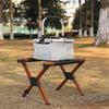 Outdoor Wood Grain Ice Bucket Stand for Camping and Picnics