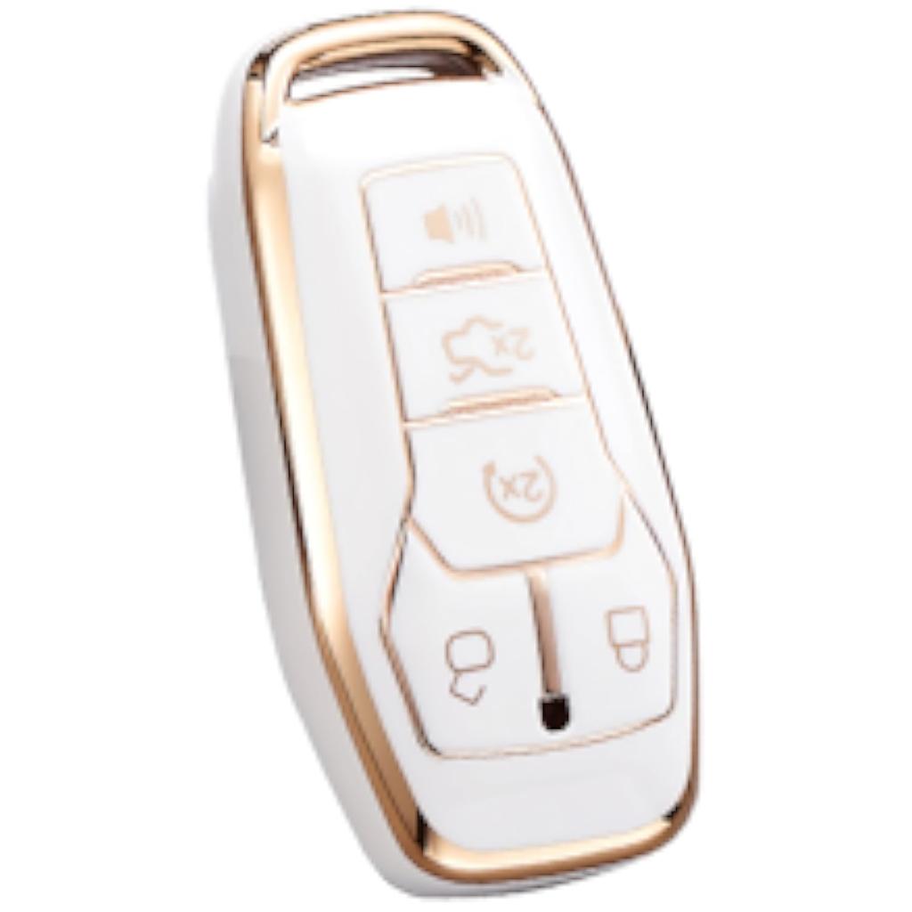 Ford Keychain Cover, Explorer Mustang Escape Edge Lincoln Premium Soft TPU Fully Protected Key Case Remote Key Holder