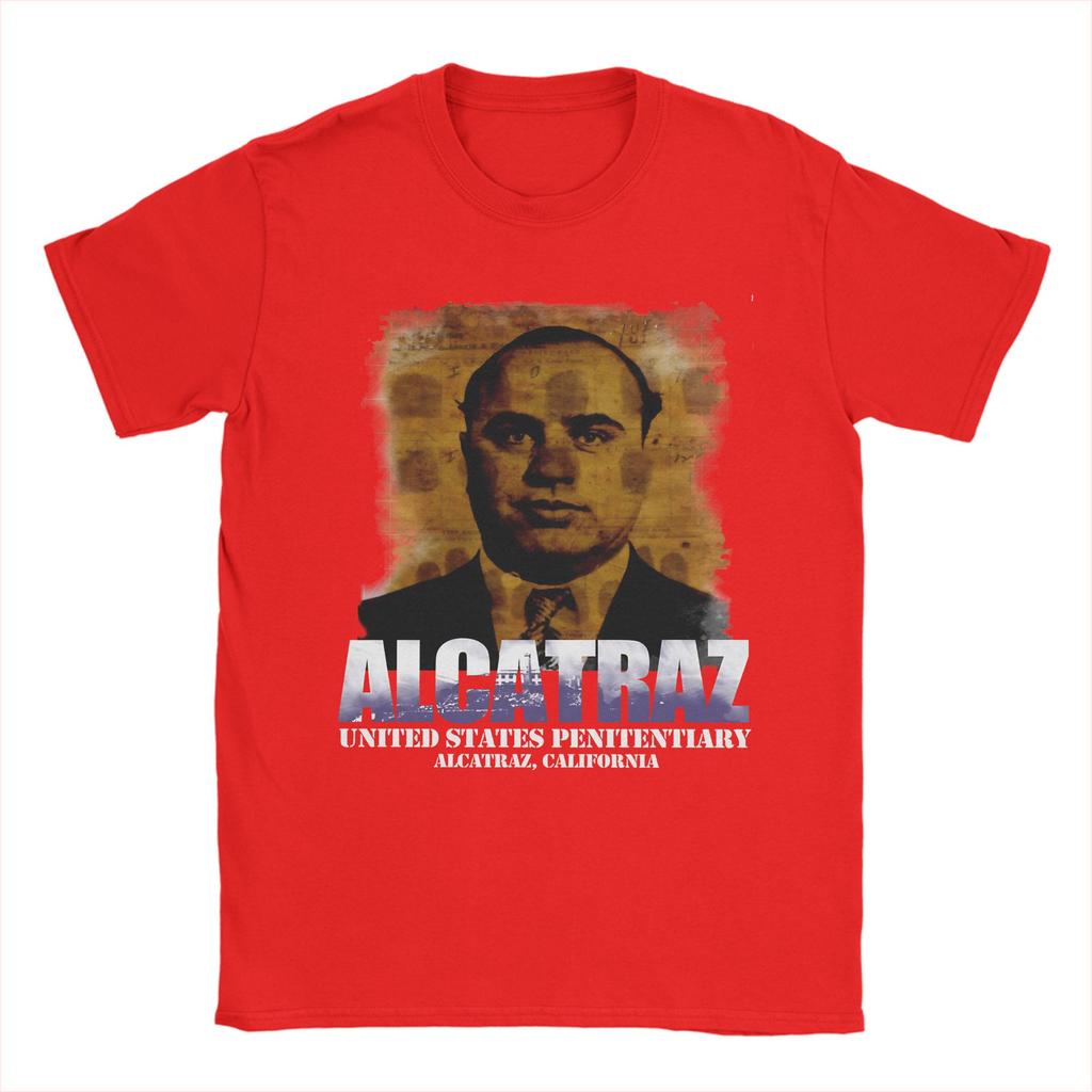 Unisex Al Capone und Alcatraz T-Shirt 100% Baumwolle Kleidung Kreatives Kurzarm O-Ausschnitt T-Shirts Sommer T-Shirt