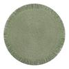 Braided Round Placemats Woven Tassel Table Mats for Kitchen Dining Heat Resistant Natural Fabric Place Mats Indoor Outdoor Use
