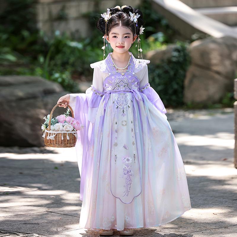 2025 Sommerstil Hanfu für Mädchen - Märchenhaftes Tang-Anzug-Kleid