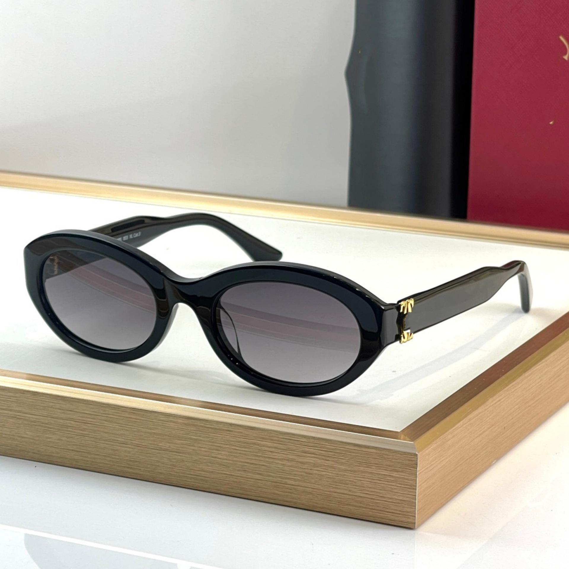 

CT0588S Unisex Oval Frame Acetate Sunglasses - Trendy and Versatile for Casual and Party Wear