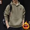 Men's Heavyweight Fleece-lined Hooded Sweatshirt, Spring/Autumn Style, New Outerwear