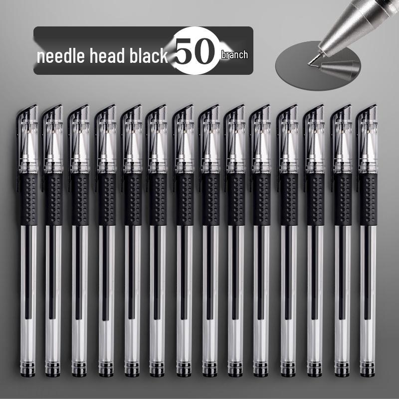 Lot de 200 stylos standard européen 0,5 mm: Stylos à bille à pointe fine à séchage rapide, noir et rouge, pour étudiants.