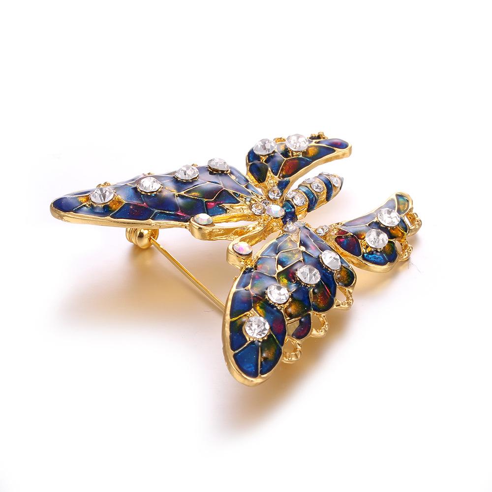 New Versatile Rhinestone Enamel Butterfly Brooch
