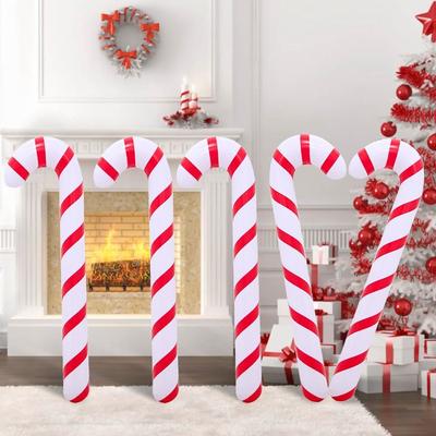 90cm Indoor Outdoor New Year Party Candy Cane Stick Balloons Party Favors Christmas Supplies