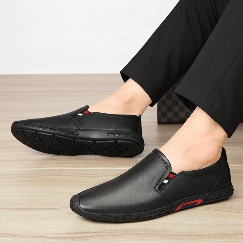 Stylish Male Wedding Shoes Genuine Leather Men Casual Shoes Comfortable Mens Loafers Moccasins Breathable Slip On Driving Shoes