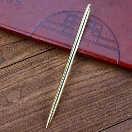 High Quality Metal Ballpoint Pen Luxury Ballpoint Pens for Writing Stationery Office School Pen Ballpen Black Blue Rotating Pen (black,Gold) чёрный