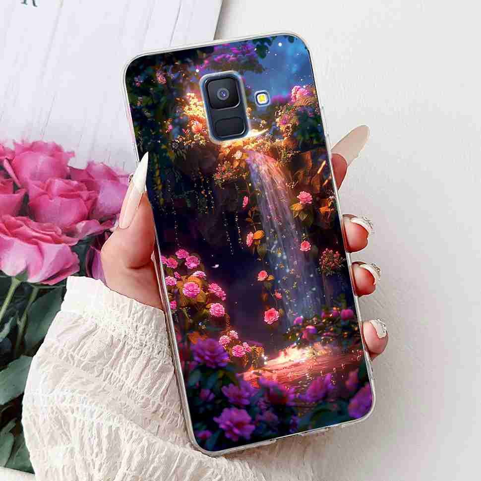 For Samsung Galaxy A6 2018 5.6" Case SM-A600F Soft Silicone TPU Cover For Samsung a6 A6 2018 SM-A600FN New Butterfly Phone Cases