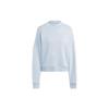 Originals Solid Color Crew Neck Pullover Short Loose Long Sleeve Sweatshirt Women Sweatshirt Blue IA2999