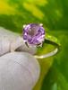 Natural Purple Amethyst Gemstone 925 Sterling Silver Ring Size 6.5 US, Gift A35