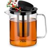 Teapot with Infuser Strainer Kettle for Brewing Tea Herbs 1.5L