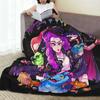 HUNTRIX Kpop Demon Hunters Halloween Witches  Blanket  Children Plush Throw Blanket Couch Bed Flannel Bedspread Sofa Bed Cover