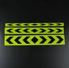 5cm*90cm Fluorescent Yellow-Black Arrow Reflective Adhesive Tape Safety Warning Waterproof Stickers High Light Reflectors Strip