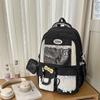 New Japanese High Value Ins Pain Pack Junior and Senior High School Students' Backpacks  Cute Contrast Color Large Capacity Backpacks.